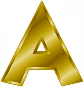 Gold-letter-A