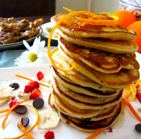 Vegan Orange Vanilla Pancakes