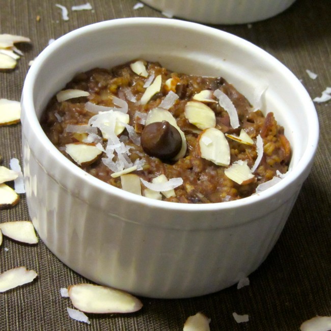 Cinnamon Almond Joy Baked Oatmeal