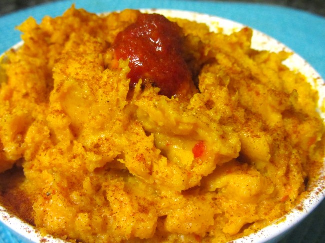 Harissa Mashed Sweet Potatoes