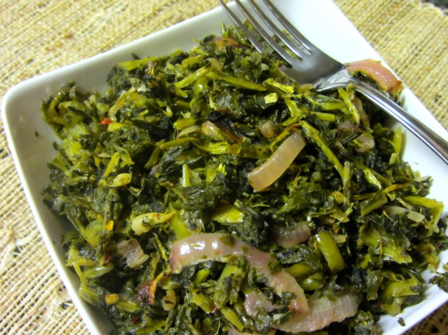 Beer Roasted Turnip Greens Como Water