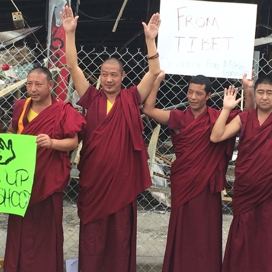 Tibetan-monks-in-Ferguson-August-20-2014