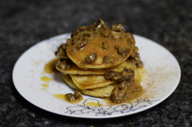 Pecan Soy Nog Pancakes Vegan