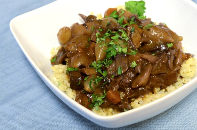 Mushroom Bourguignon